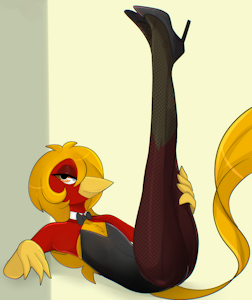 Leggy birdy (By Kitsunekotaro) by gamebird