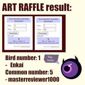 Art raffle result by Balentazar
