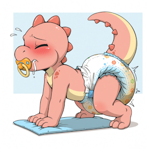 Dino Diaper Yoga by DizzyKoop
