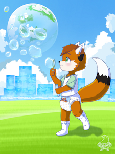 Ikkey blowing bubbles by Ikkey