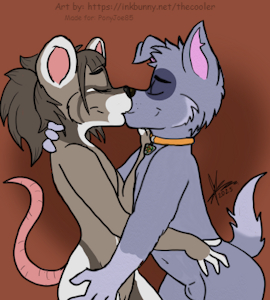 gomi kissing rocky by PonyJoe85