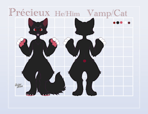 Pr&eacute;cieux the Vampire Cat by lostpunks