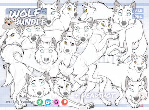 WOLF BUNDLE (Disney style) by NorthernRed