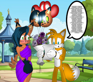 TailsXNicole: Flowers, Balloons, and A Love Letter by MasterMochiKun