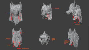 3d hair mockup with revisions by hera