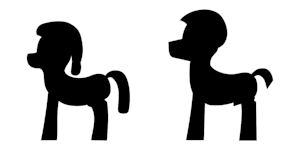 Pony Sexes Profile Silhouettes by Nebbie