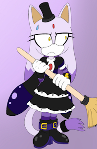 Blaze the Maid (Old Art and Wip) by TenebrousRaven