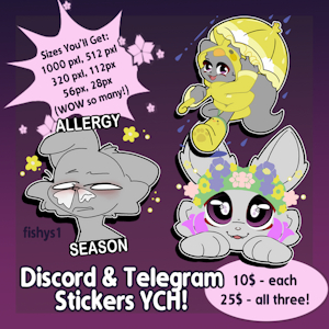 🌸✨ Spring Discord & Telegram Stickers YCH! ✨🌸 by fishys1