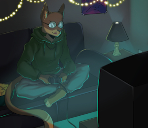 Gamer Cat by DualSwordsmanTenyo