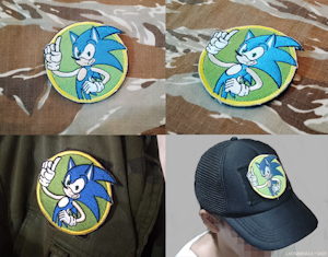Sonic Velcro Embroidered Patch by Last69Skullz