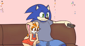 watching cartoons with Cream by headsnacke