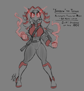 Fanart Fun - Shadow the Terror by GrayscaleRain