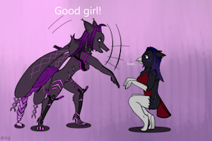 Good Girl! - commission for blackowl by Gashren