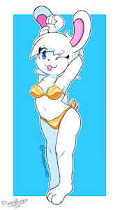 Golden Bikini bunny by PixelBunny821