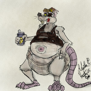 Scruffy Old Diapered Rat 2 by RhythmCHusky94