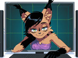 AI Nicole the Lynx 4th wall break by FurryFan1989