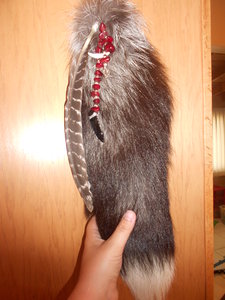 Real Silver Fox Tail, Decorated by TheSilverCaribou