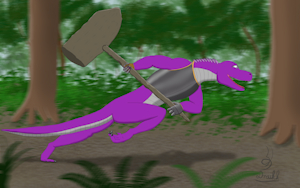 Charging Into Battle (Lizard Alt) by Dragondraikk