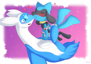 Riolu Smooches by Eraquis