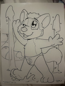 Cub Sultz at the water park. by SultzWolf