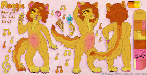 Maggie "Marigold" the baby Ferret reference sheet commission by FedhaKwatoNyemethyst
