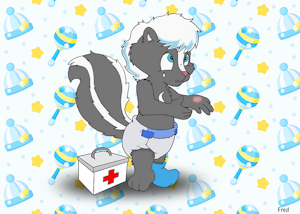 Ozzie Has a Boo Boo by OzzieKitSkunk