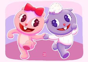 Giggles and Lammy by HamtarOso