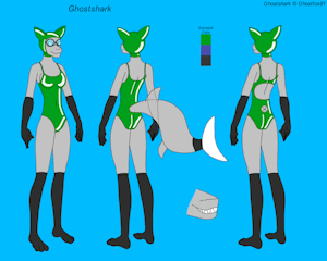 Ghostshark! - Ghostfox as a shark by Ghostfox91