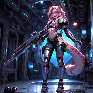 cat sci-fi by retroruff