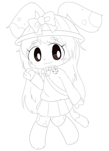 School bunny by clyndemoon