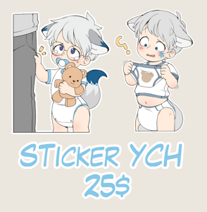 These stickers are also available owO! 🍼 by Tanukeart