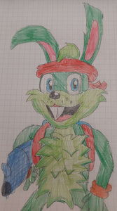 Classic Jazz Jackrabbit drawing by SpyrotheDragon2022