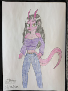 Character Dragoness (drawing) by Jeremythedragon