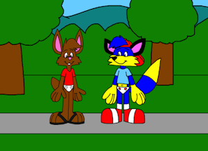 Robert and Alex in the Park by ToonlandianFox2002