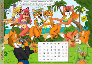 Fox Calendar 2025 - July by Micke