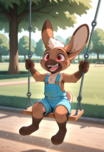 Swinging at the park by Minibit