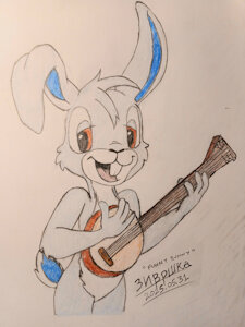 Fan Art: Funny Bunny w/Banjo by Zivrshka