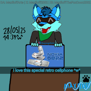 Maxfluff's Fav Retro Cellphone by MaxfluffTheCoonFox2002