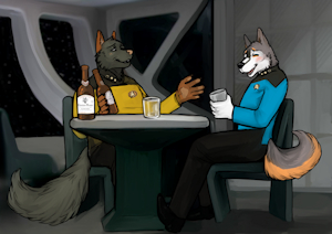 Space dogs by CurlyShep
