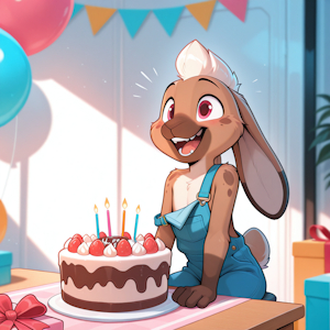 Birthday bunny by Minibit