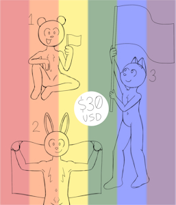 Pride Flag YCHs by FlamingAzalea