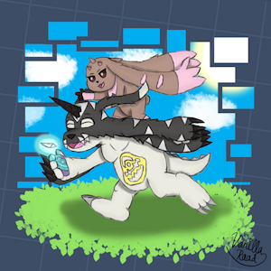 Lori and Gabumon by VanillaRoad