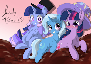 family portrait sketch shade ext uni trix by DDDAfterDark