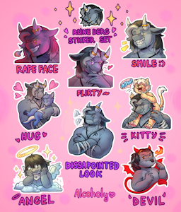 Sticker set (SFW) by Alcoholy
