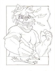 Mad drawing by Boxice