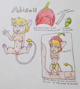 Abigail the cute lil girl Picori Mouse - Cute lil ref by FidelTheMouse