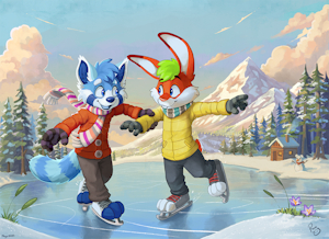 Skating Before the Sun Warms the Lake by pandapaco