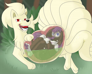 Ninetales Caught a Lilith by madaraoluv2
