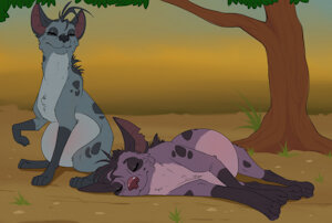 Hyena Mother's to Be by madaraoluv2