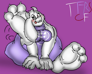 Toriel Foot Scritches by TheRedSkunk